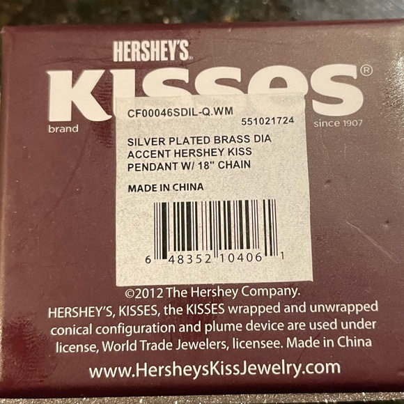 Vintage Silver-Plate Hershey Kiss Pendant Necklace - Picture 3 of 4